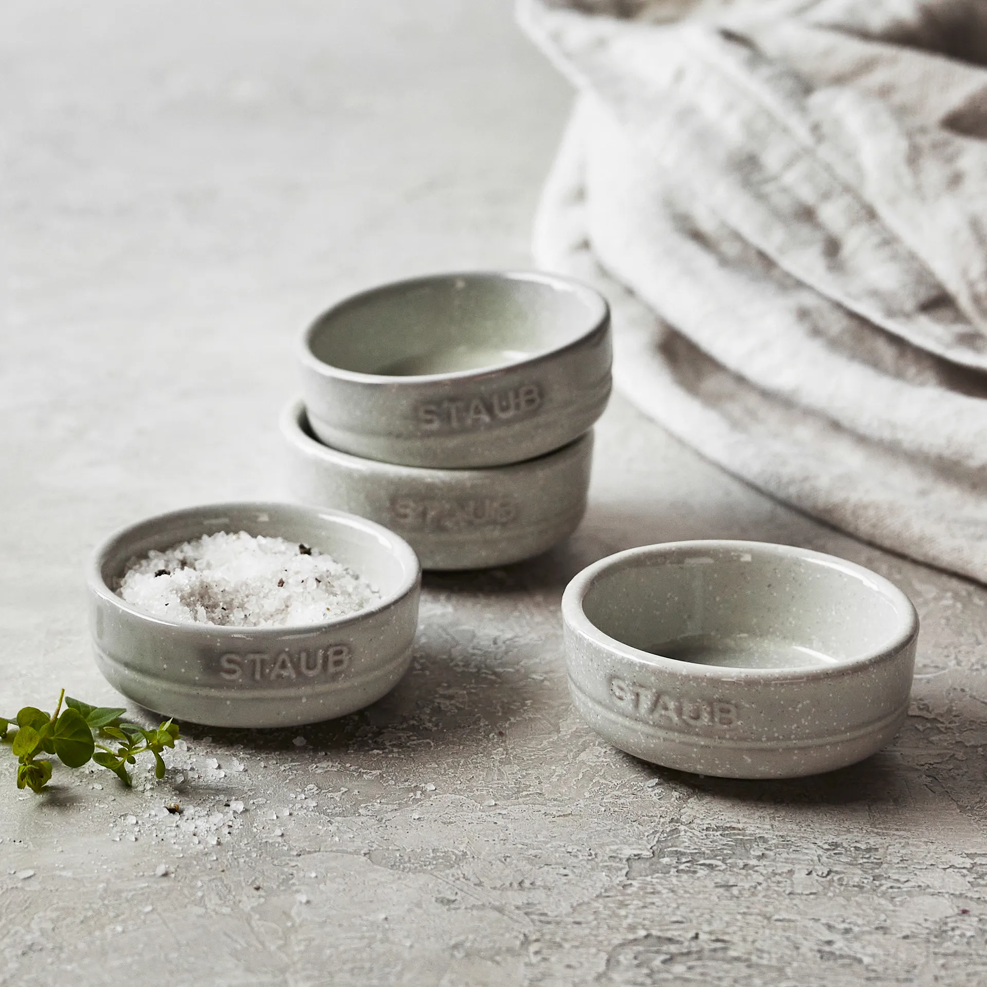 Mini bol Staub New White Truffle Lot de 4, Ø5 cm STAUB