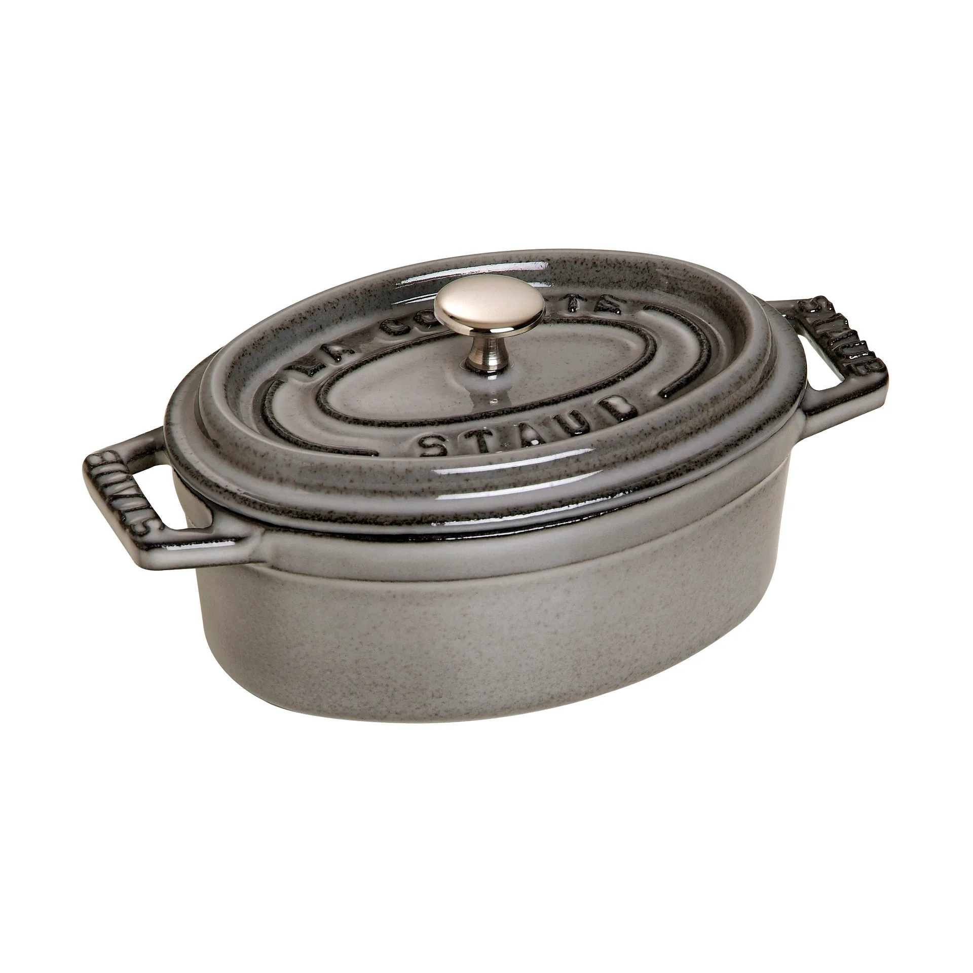 Mini cocotte ovale La Cocotte Staub 0,25 L, Gris graphite STAUB