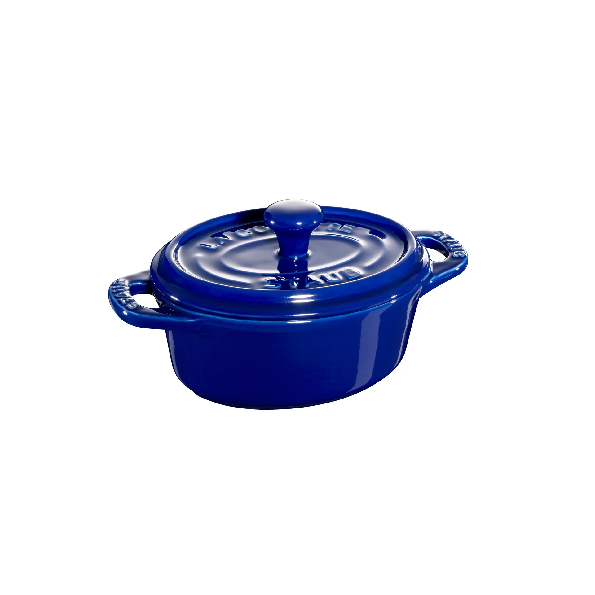 Mini-cocotte ovale Staub 0,2 l, bleu STAUB