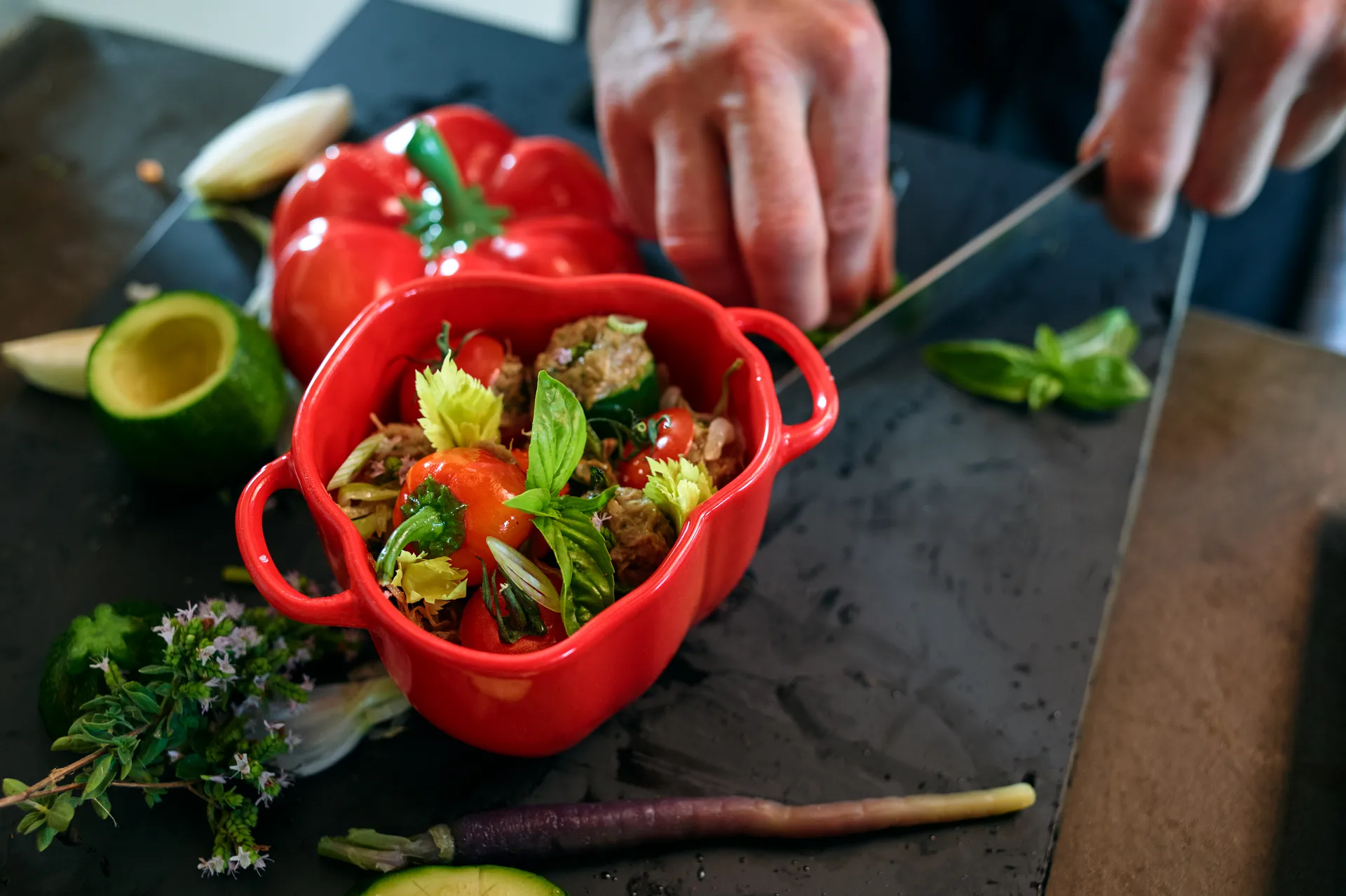 Mini cocotte paprika Staub 0,47 L, Orange-rouge STAUB