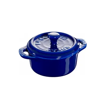 Mini-cocotte ronde Staub 0,2 l - bleu - STAUB