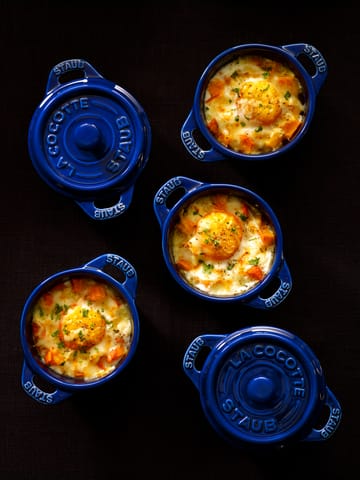 Mini-cocotte ronde Staub 0,2 l - bleu - STAUB