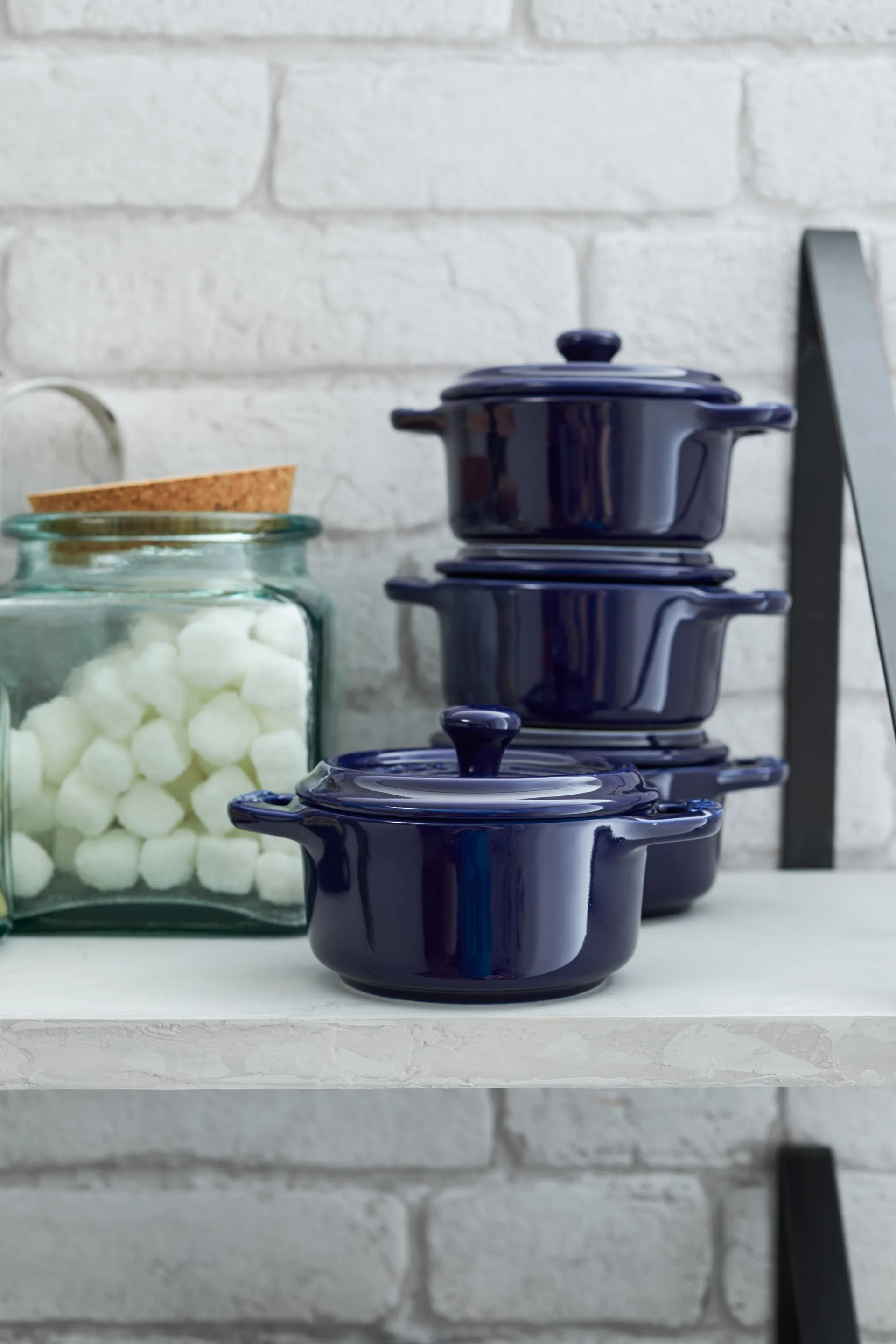 Mini-cocotte ronde Staub 0,2 l, bleu STAUB