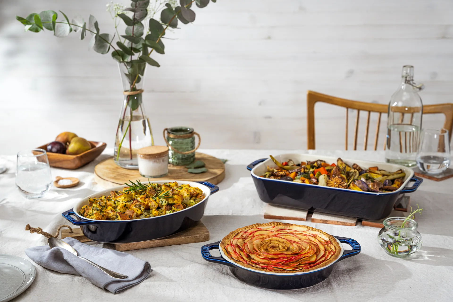 Moule à tarte en céramique Staub Ø24 cm, Bleu foncé STAUB