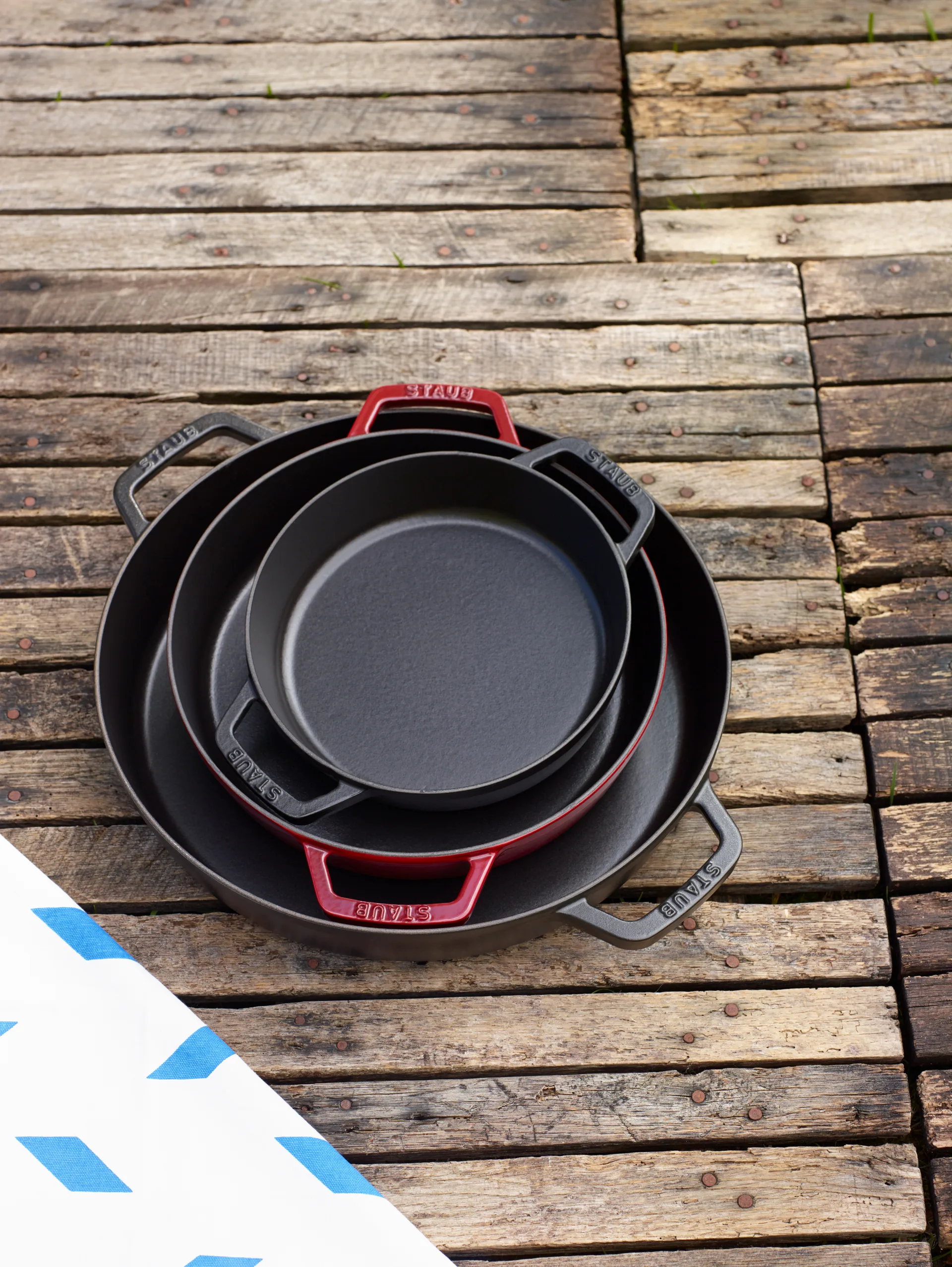 Paellera Staub fonte 2 poignées Ø34 cm, Noir STAUB