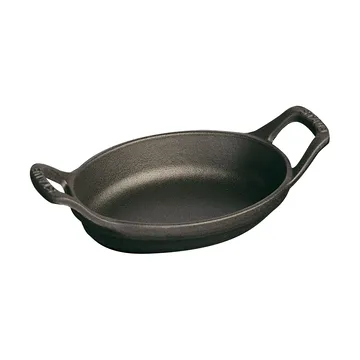 Plat à four ovale en fonte Staub 15 cm - Noir - STAUB