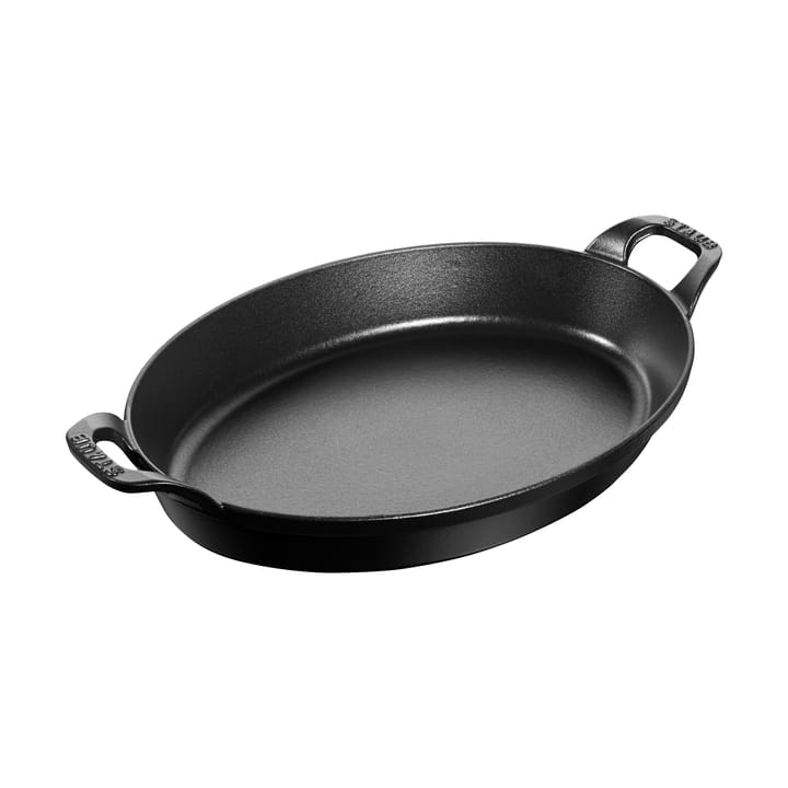 Plat à four ovale en fonte Staub 32 cm - Noir - STAUB
