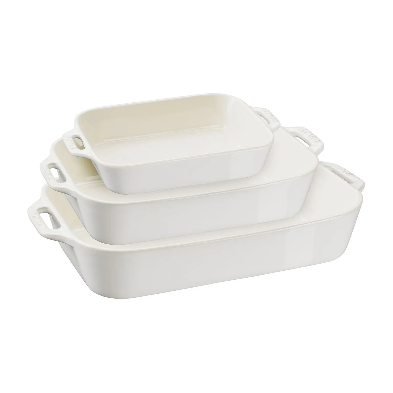 Plat à four Staub 3 Pièces, Ivory white STAUB