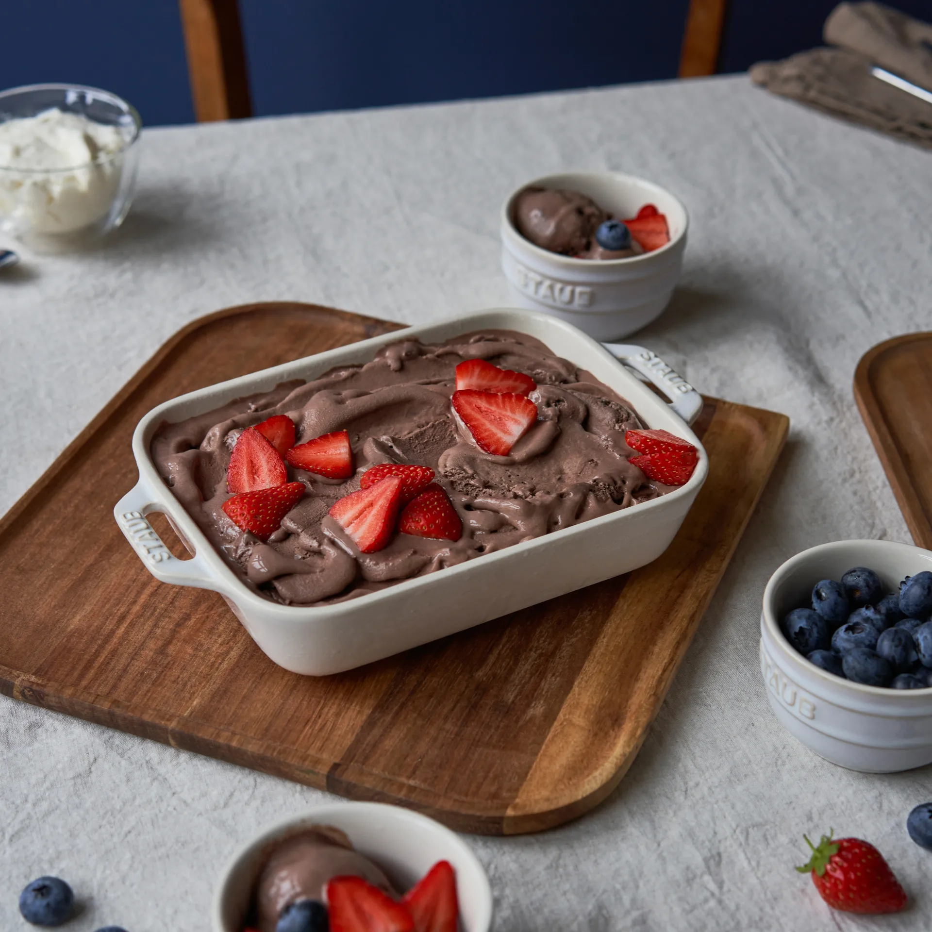 Plat à four Staub 3 Pièces, Ivory white STAUB