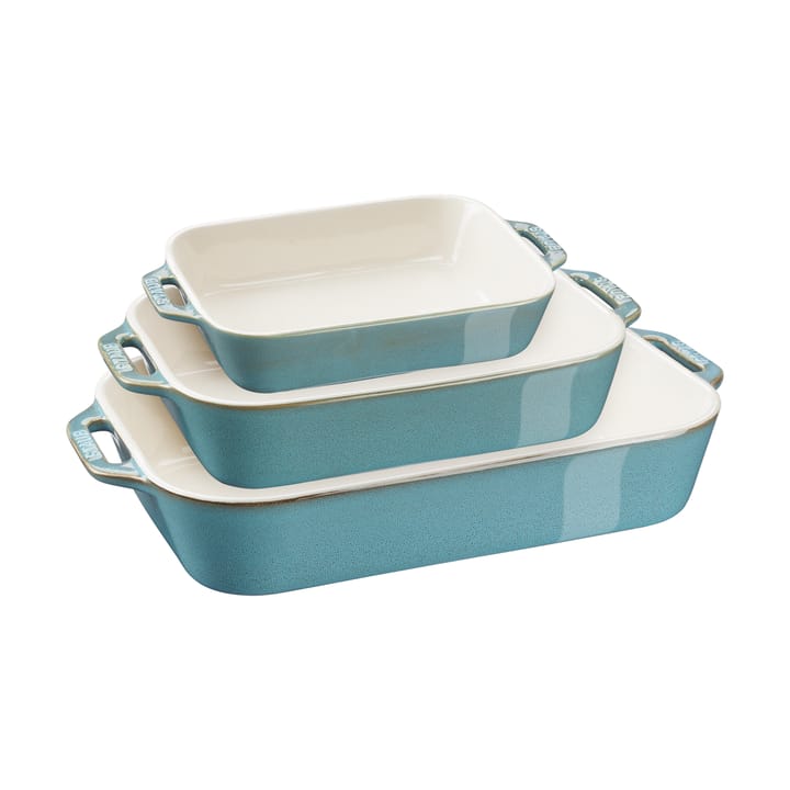 Plat à four Staub 3 Pièces - Turquoise antique - STAUB