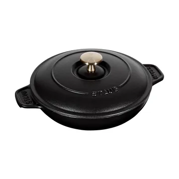 Plat à gratin Staub fonte avec couvercle rond Ø20 cm - Noir - STAUB