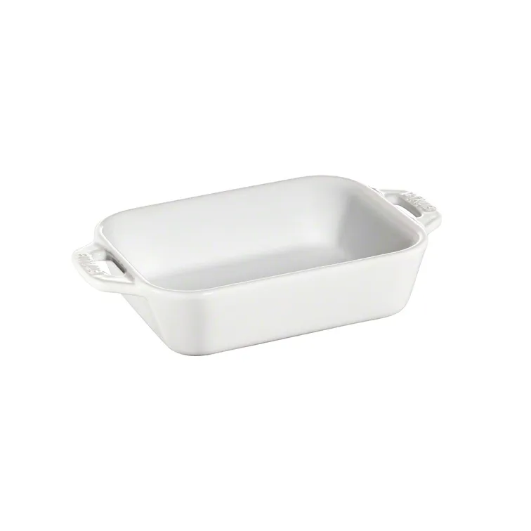 Plat de cuisson rectangulaire Staub 14x11 cm, blanc STAUB