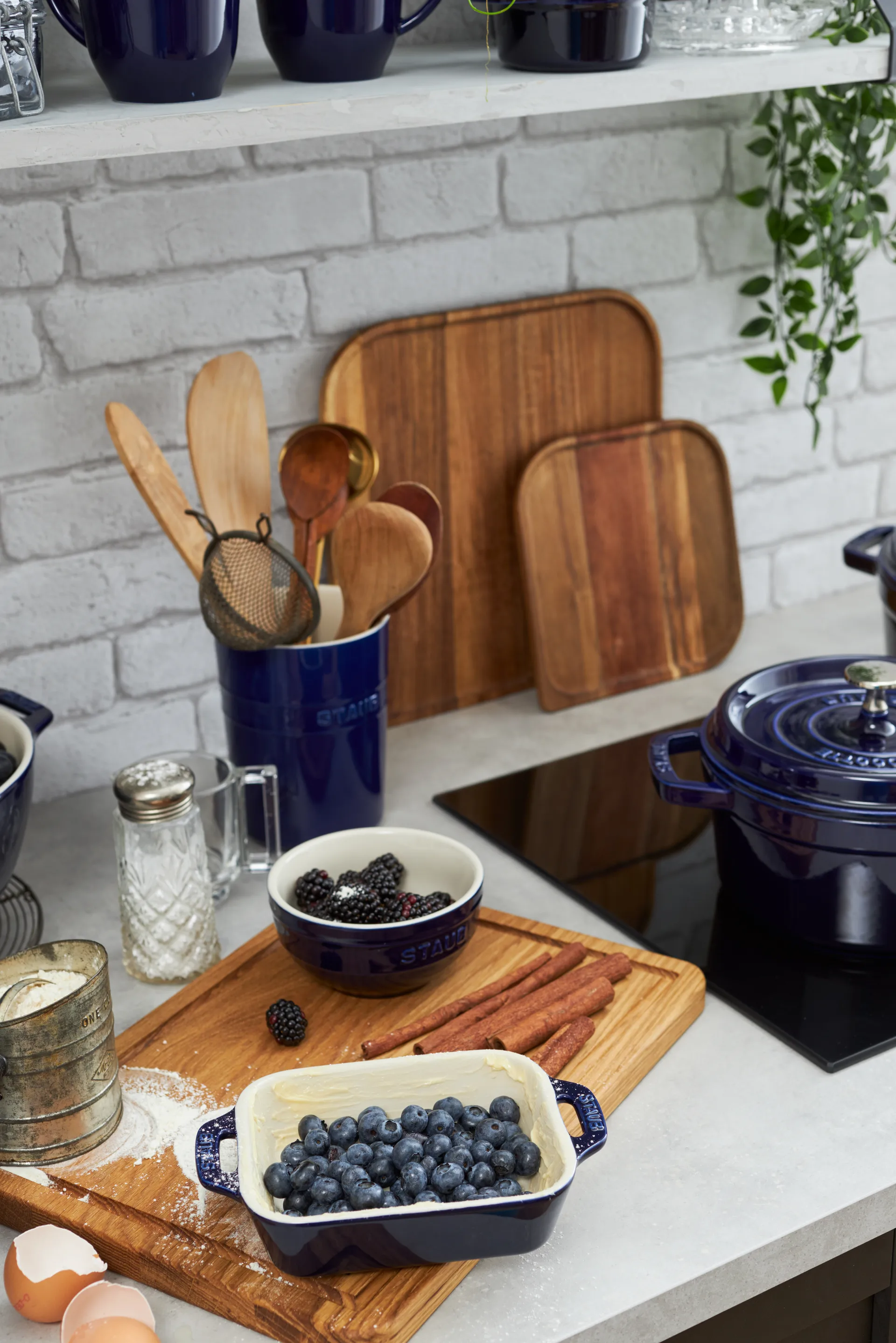 Plat de cuisson rectangulaire Staub 14x11 cm, bleu STAUB