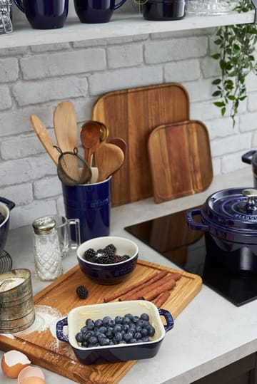 Plat de cuisson rectangulaire Staub 14x11 cm - bleu - STAUB