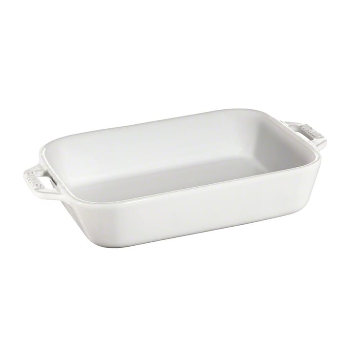 Plat de cuisson rectangulaire Staub 20 x 16 cm - blanc - STAUB