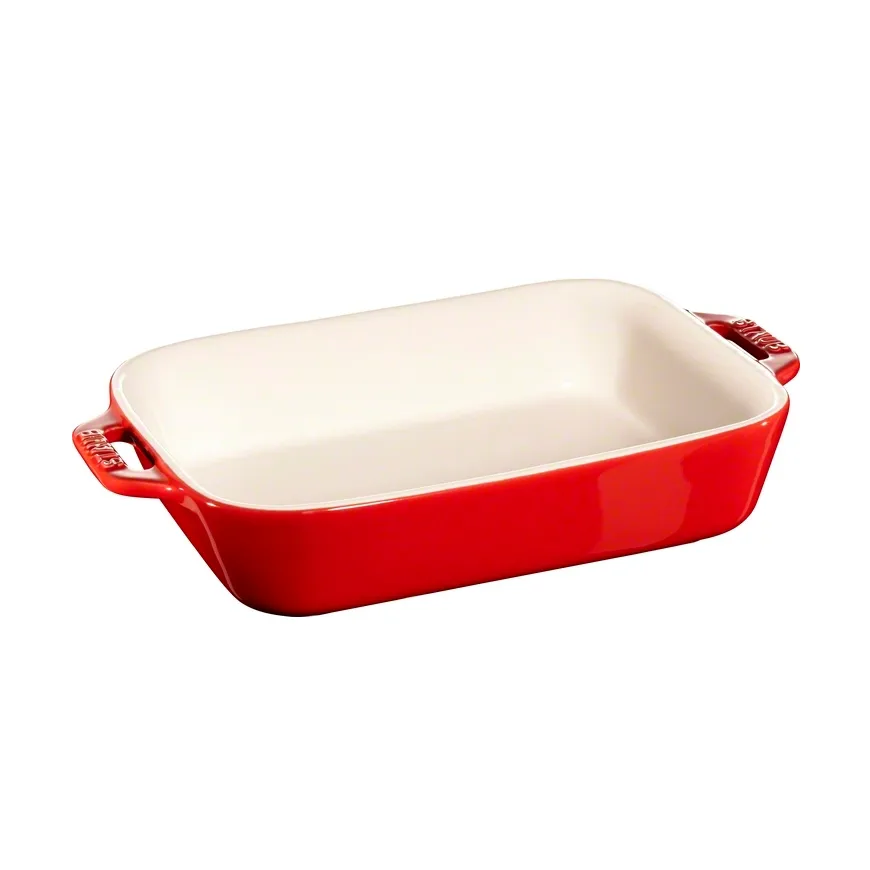 Plat de cuisson rectangulaire Staub 20 x 16 cm, rouge STAUB