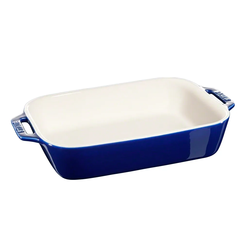 Plat de cuisson rectangulaire Staub 27 x 20 cm, bleu STAUB