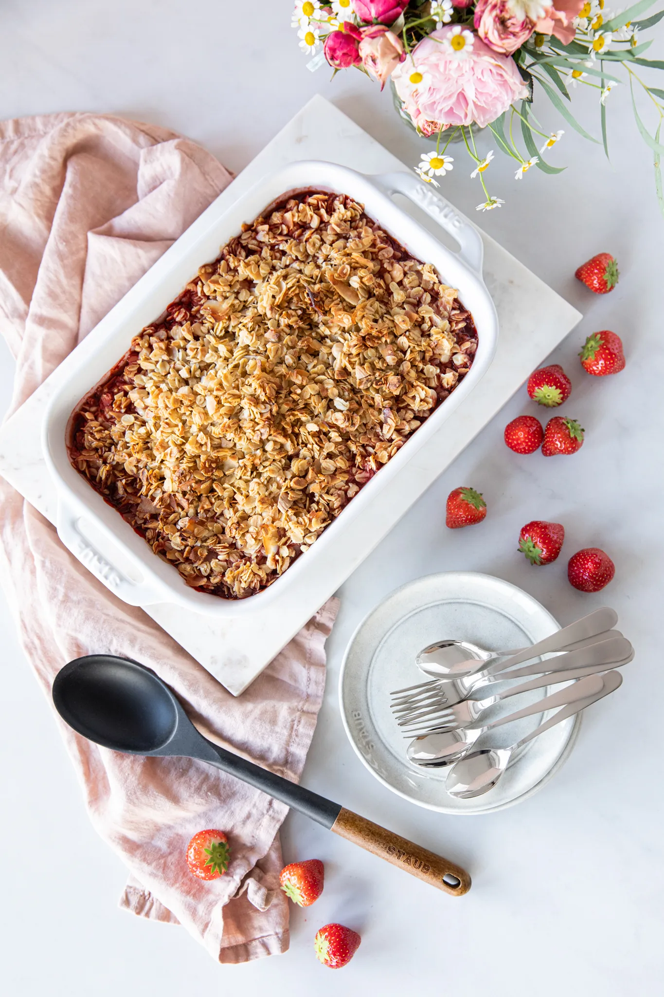 Plat de cuisson rectangulaire Staub 34 x 24 cm, blanc STAUB