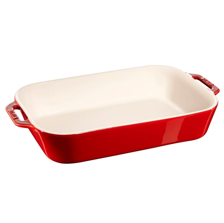 Plat de cuisson rectangulaire Staub 34 x 24 cm - rouge - STAUB