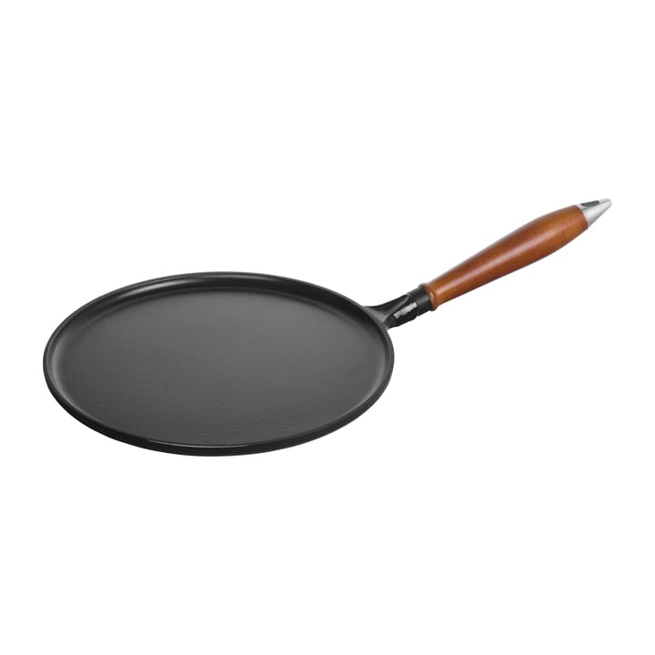 Poêle à crêpes avec poignée en bois Vintage Ø28 cm - Noir - STAUB