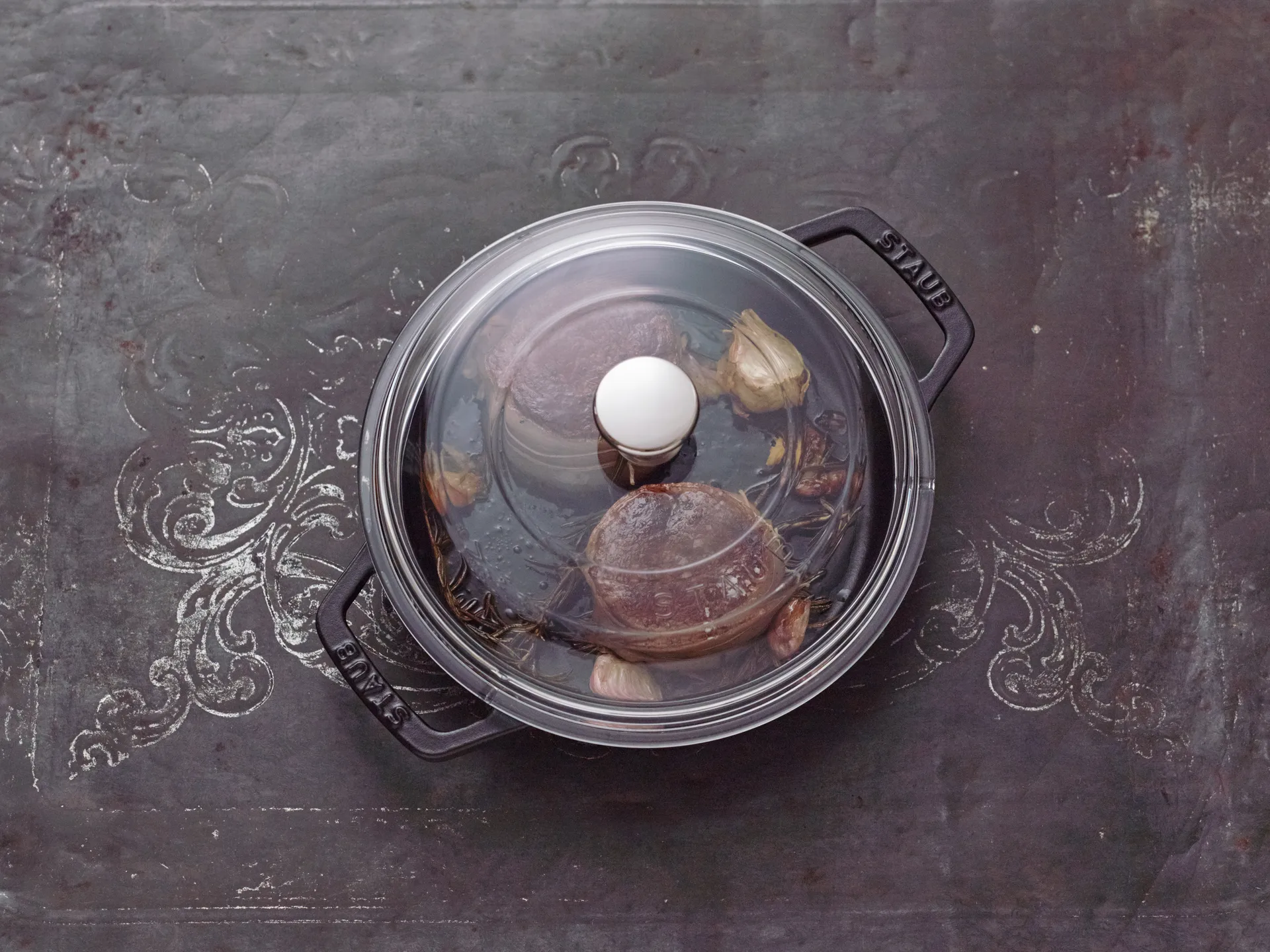 Poêle à frire Staub fonte 2 poignées noire, Ø20 cm STAUB