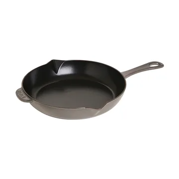 Poêle à frire Staub fonte noire avec bec verseur Ø26 cm - Gris graphite - STAUB
