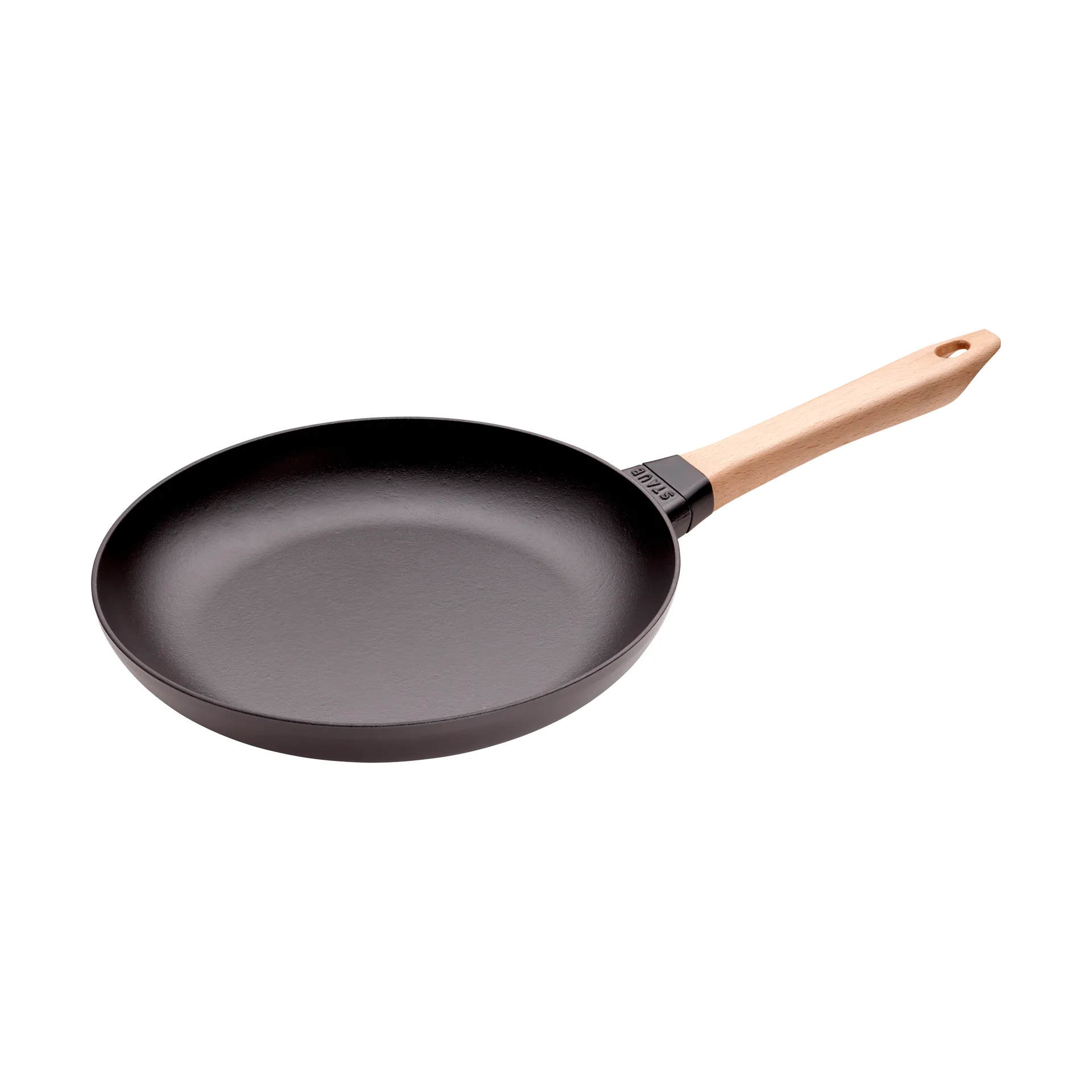 Poêle à frire Staub fonte noire avec manche en bois clair, Ø28 cm STAUB