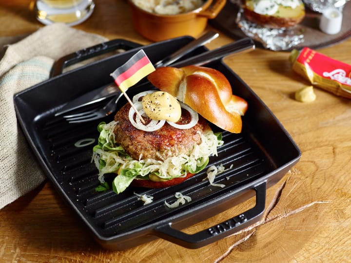 Poêle à griller Pure Staub fonte carrée noire, 23 cm STAUB