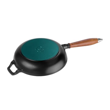 Poêle avec poignée en bois Vintage Ø24 cm - Noir - STAUB