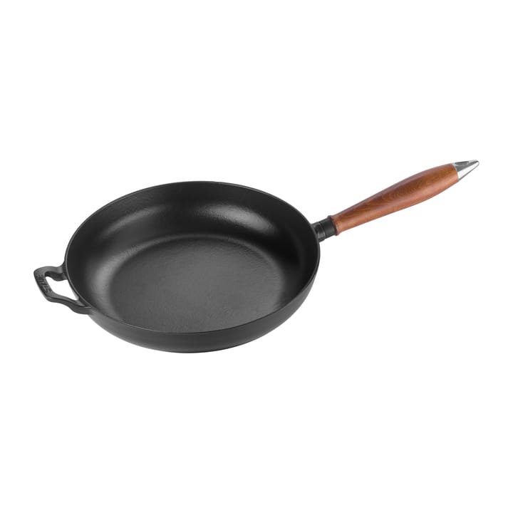 Poêle avec poignée en bois Vintage Ø28 cm - Noir - STAUB