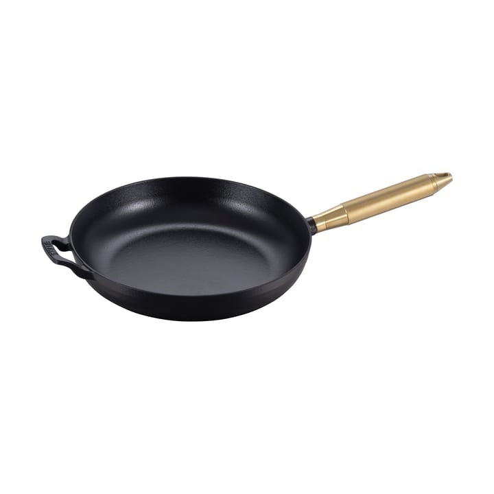 Poêle en fonte noire Buster & Punch Ø28 cm - Poignée en laiton - STAUB