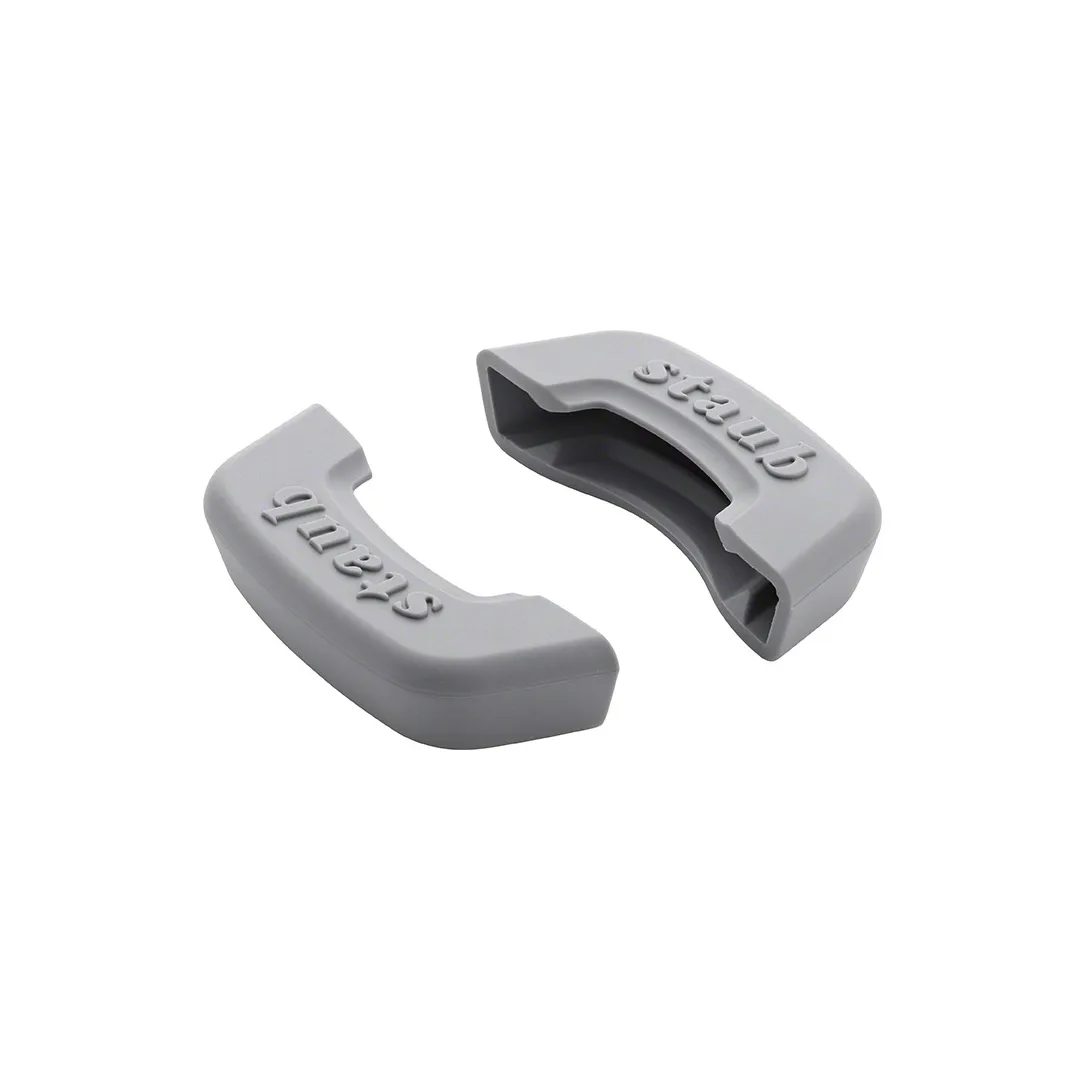 Poignées en silicone pour cocotte Staub lot de 2, gris STAUB