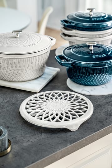 Sous-plat Twister Staub 18,5x19 cm - White truffle - STAUB