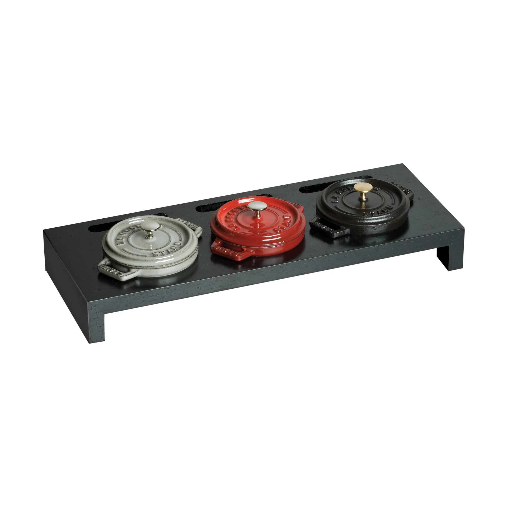 Support de service Staub pour 3 mini cocottes, Noir STAUB