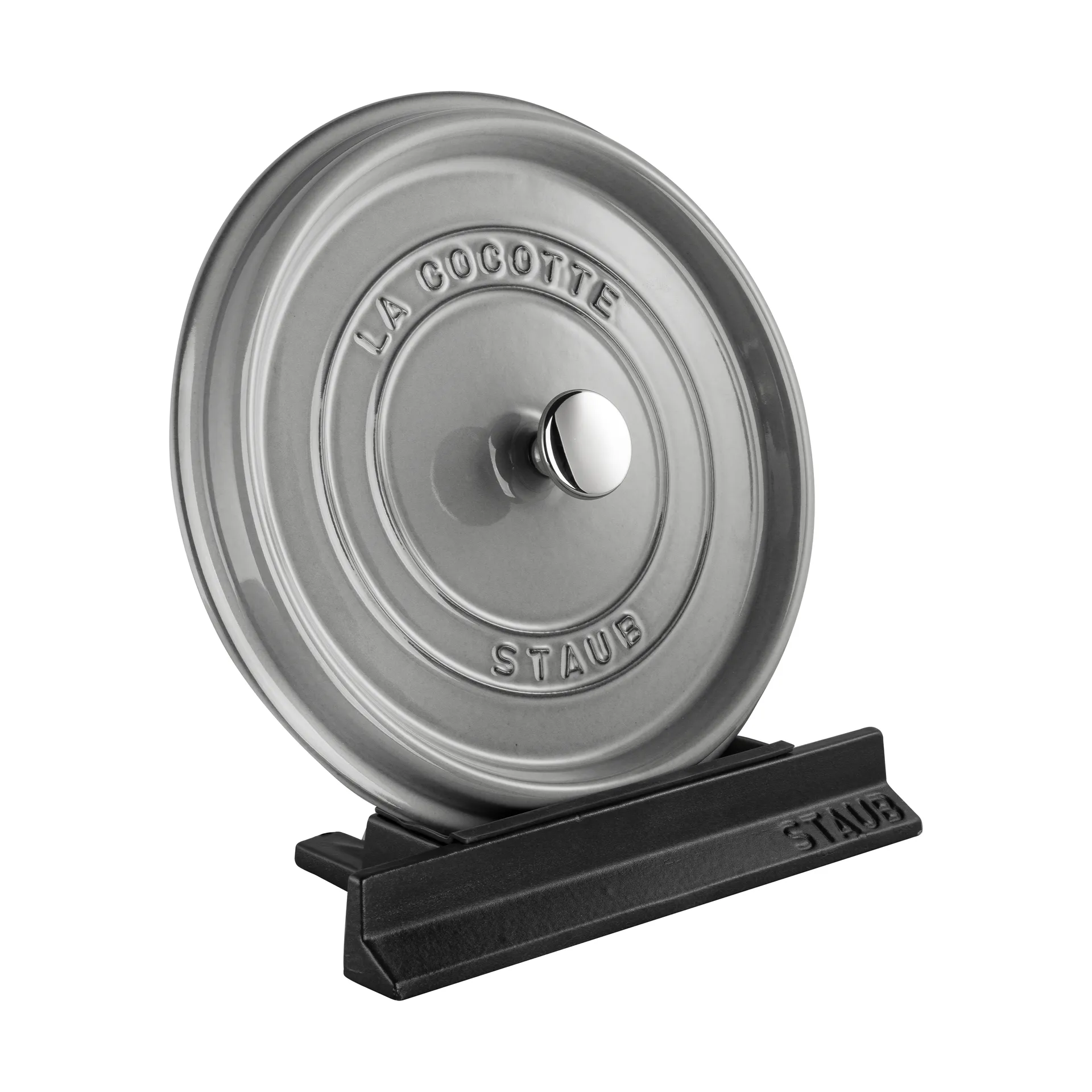 Support pour couvercle en fonte-silicone Staub, Noir STAUB