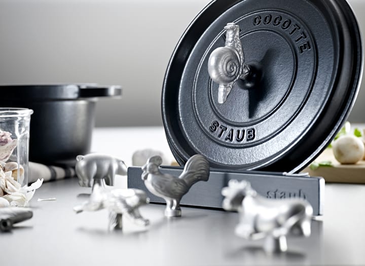 Support pour couvercle en fonte-silicone Staub, Noir STAUB