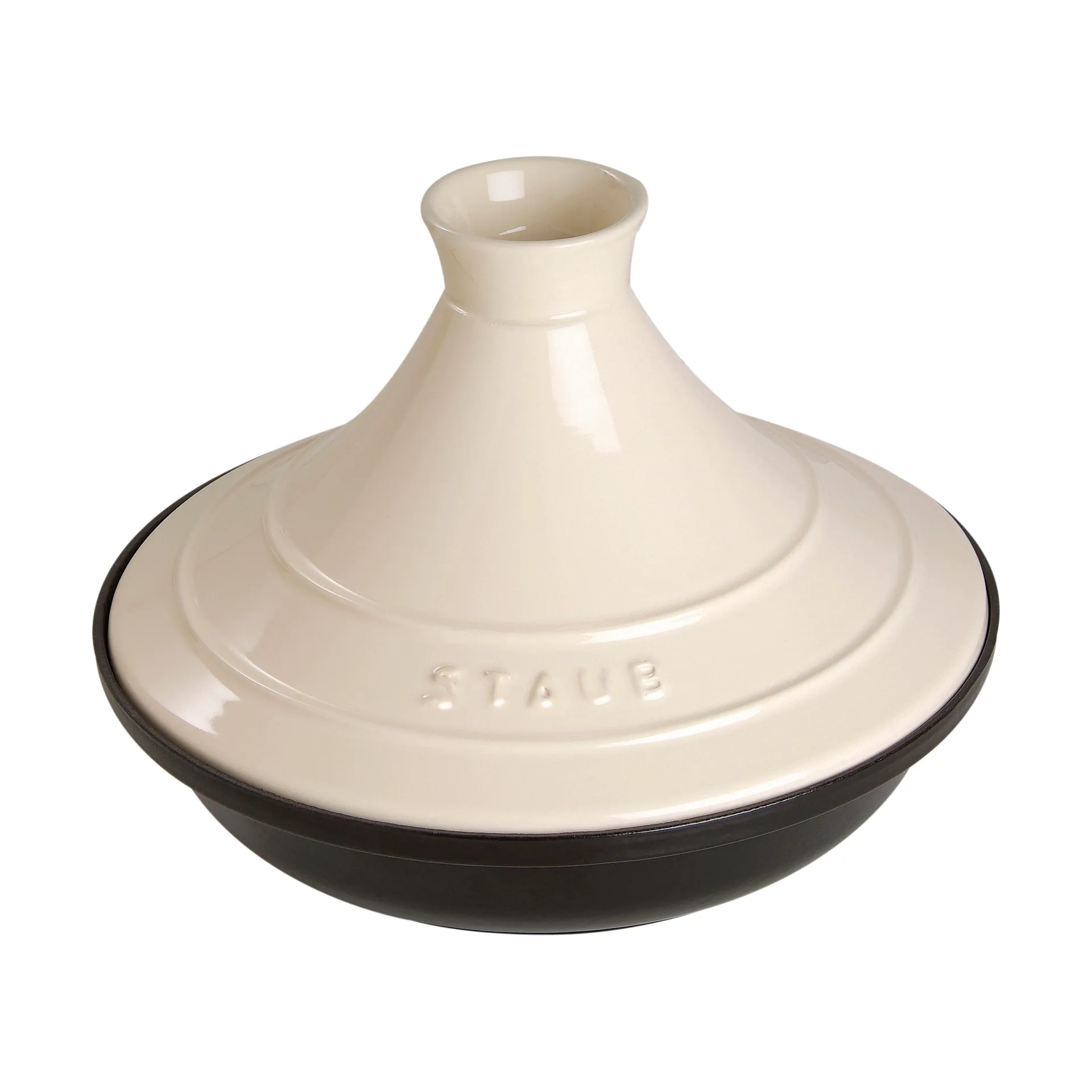 Tagine Staub fonte noir-beige, 20 cm STAUB