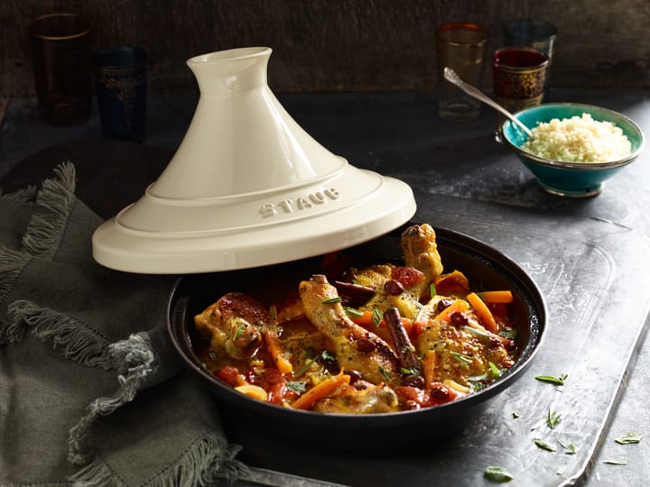 Tagine Staub fonte noir-beige, 20 cm STAUB