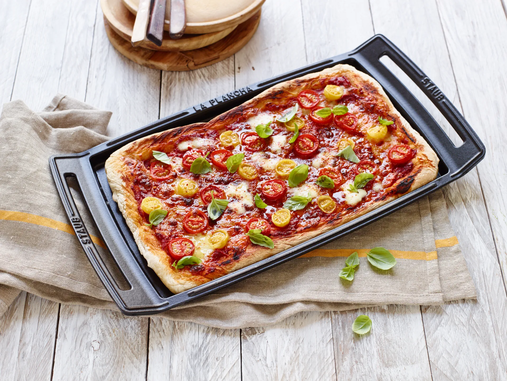 Teppanyaki Staub plaque de cuisson avec poignées 38x25 cm, Noir STAUB