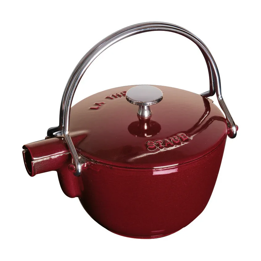 Théière Staub fonte ronde 1,15 L, Rouge grenadine STAUB