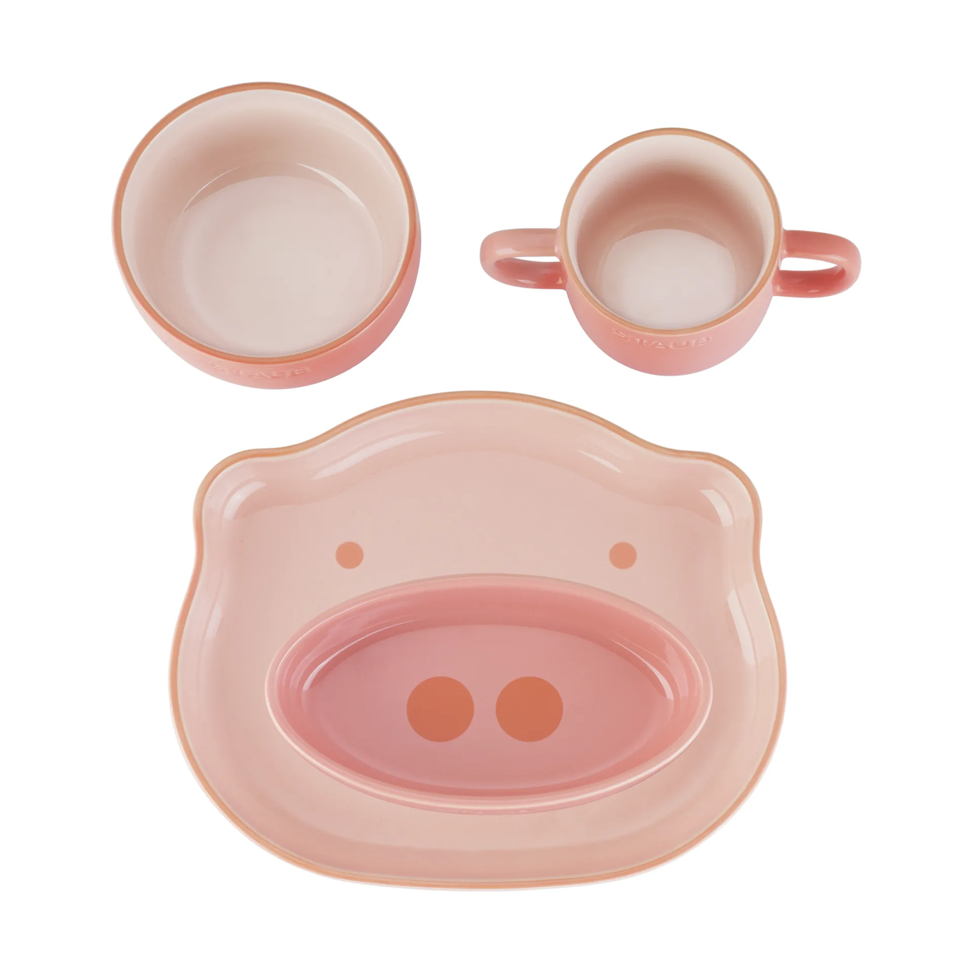 Vaisselle enfant Staub 4 pièces, Rose STAUB