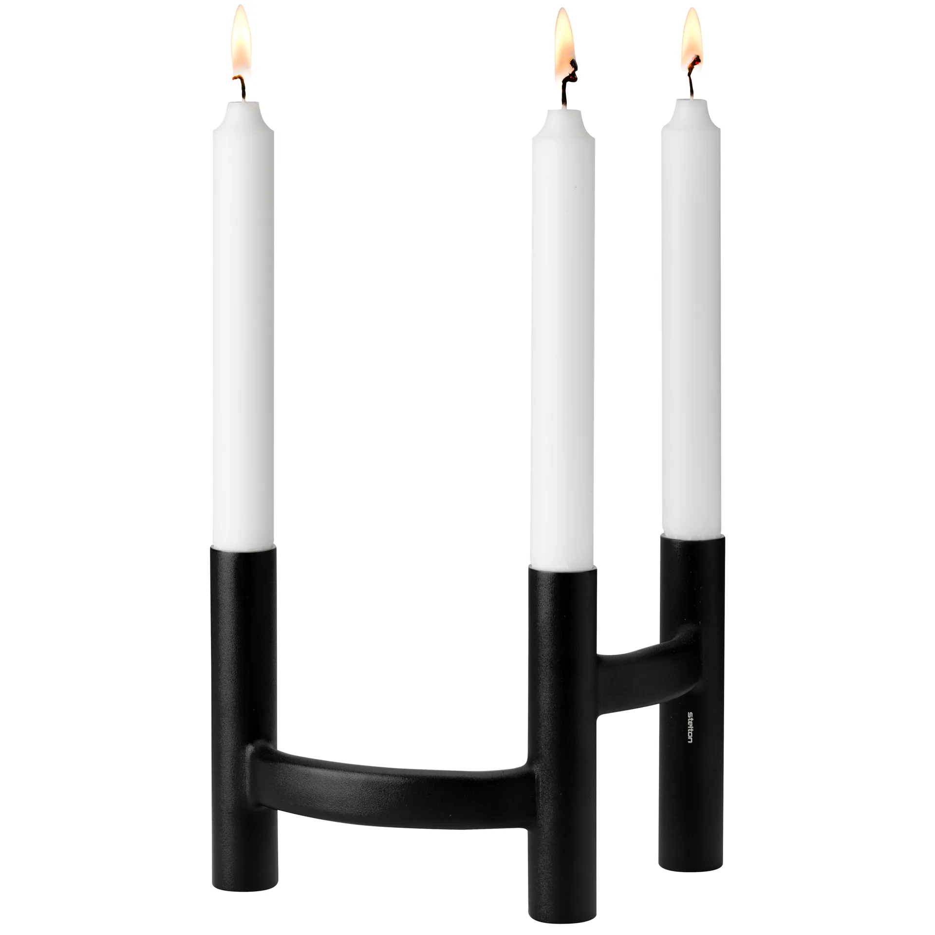 Bougeoir à trois bras Ora, Noir Stelton