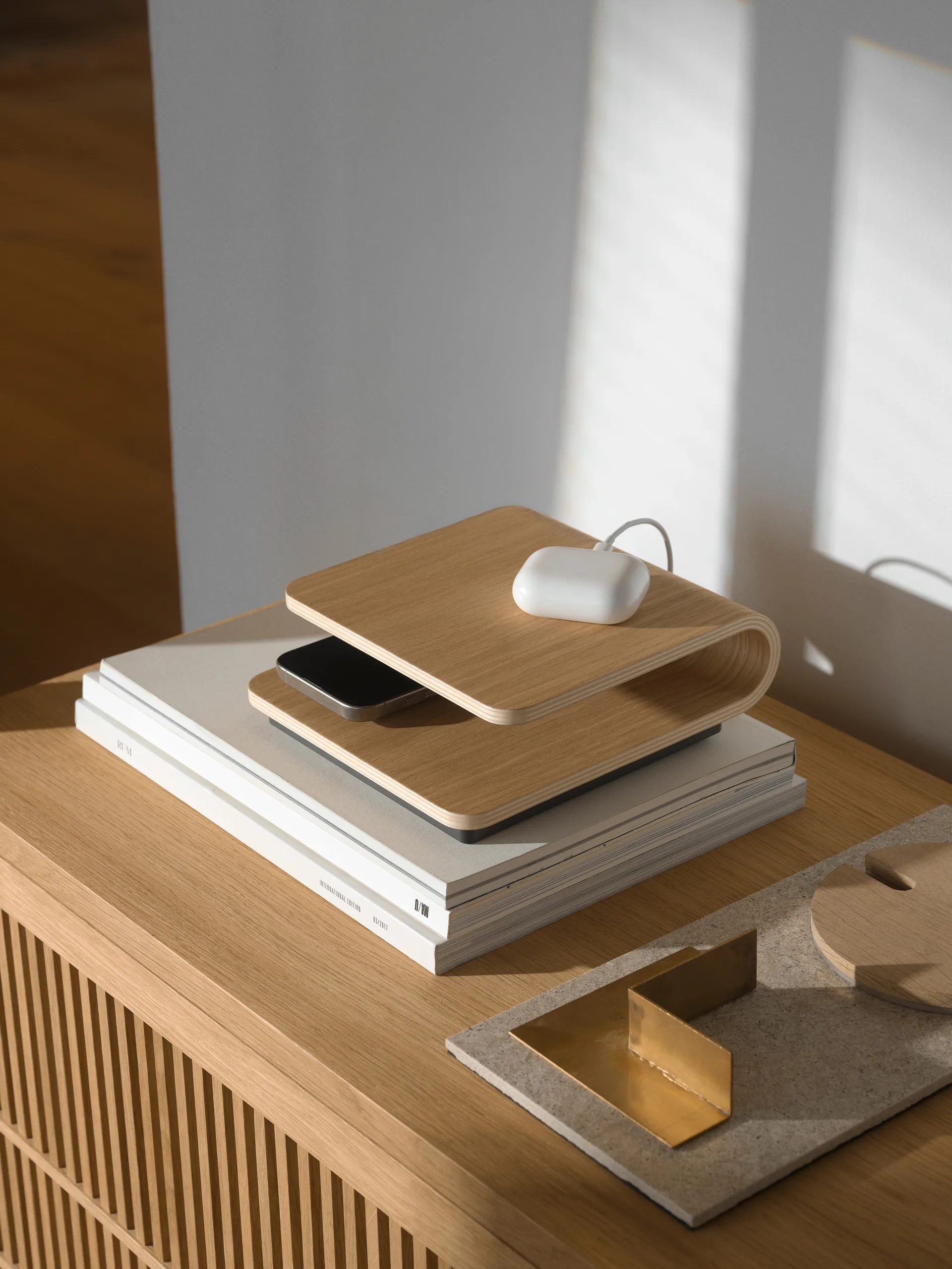 Chargeur sans fil Ro, Oak Stelton