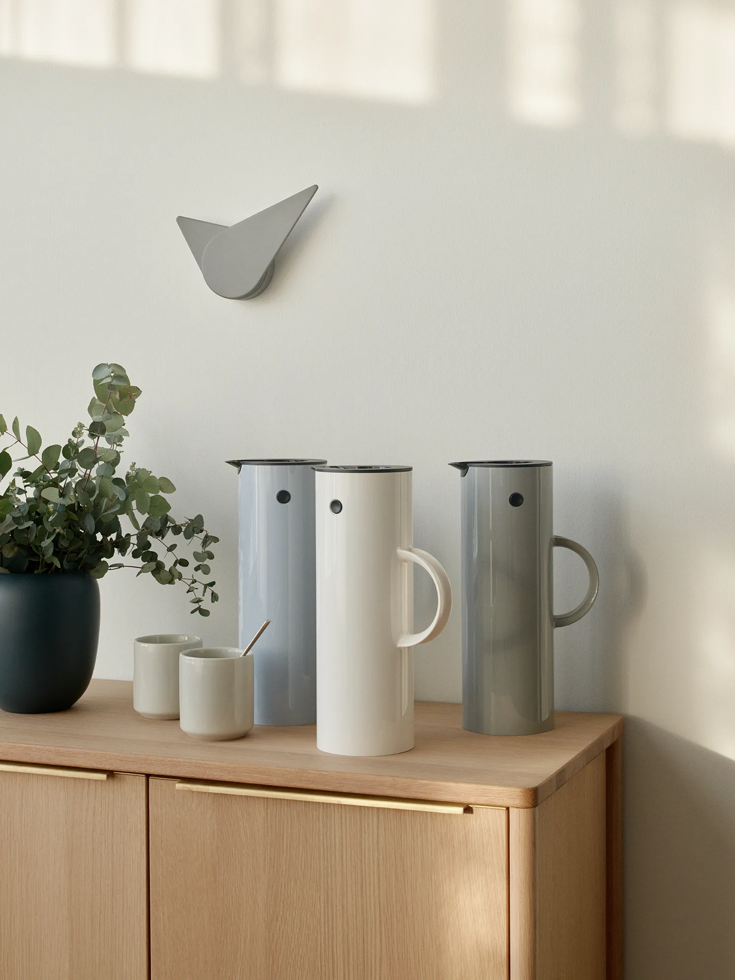 Horloge murale Birdie 19,5 cm, Light grey Stelton