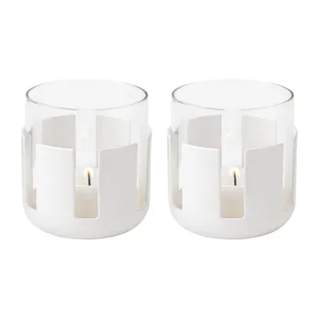 Lot de 2 lanternes à bougie Luna - Blanc doux - Stelton