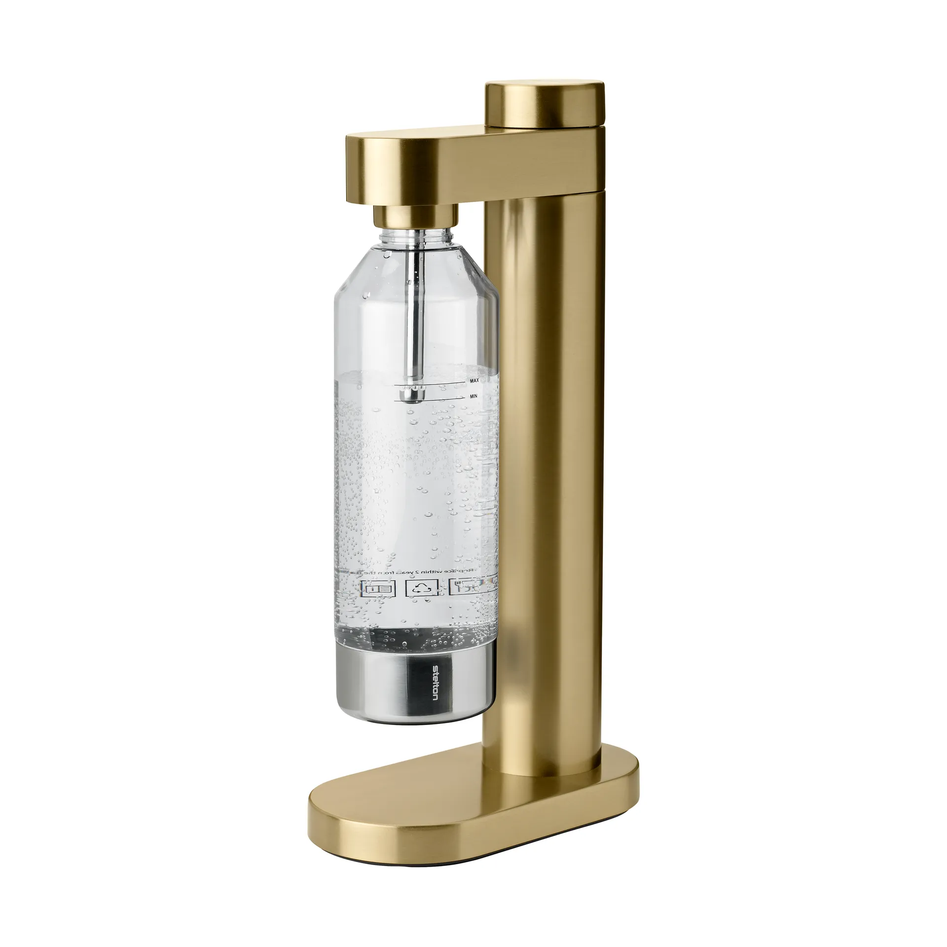 Machine à eau gazeuse Brus, Brushed brass Stelton