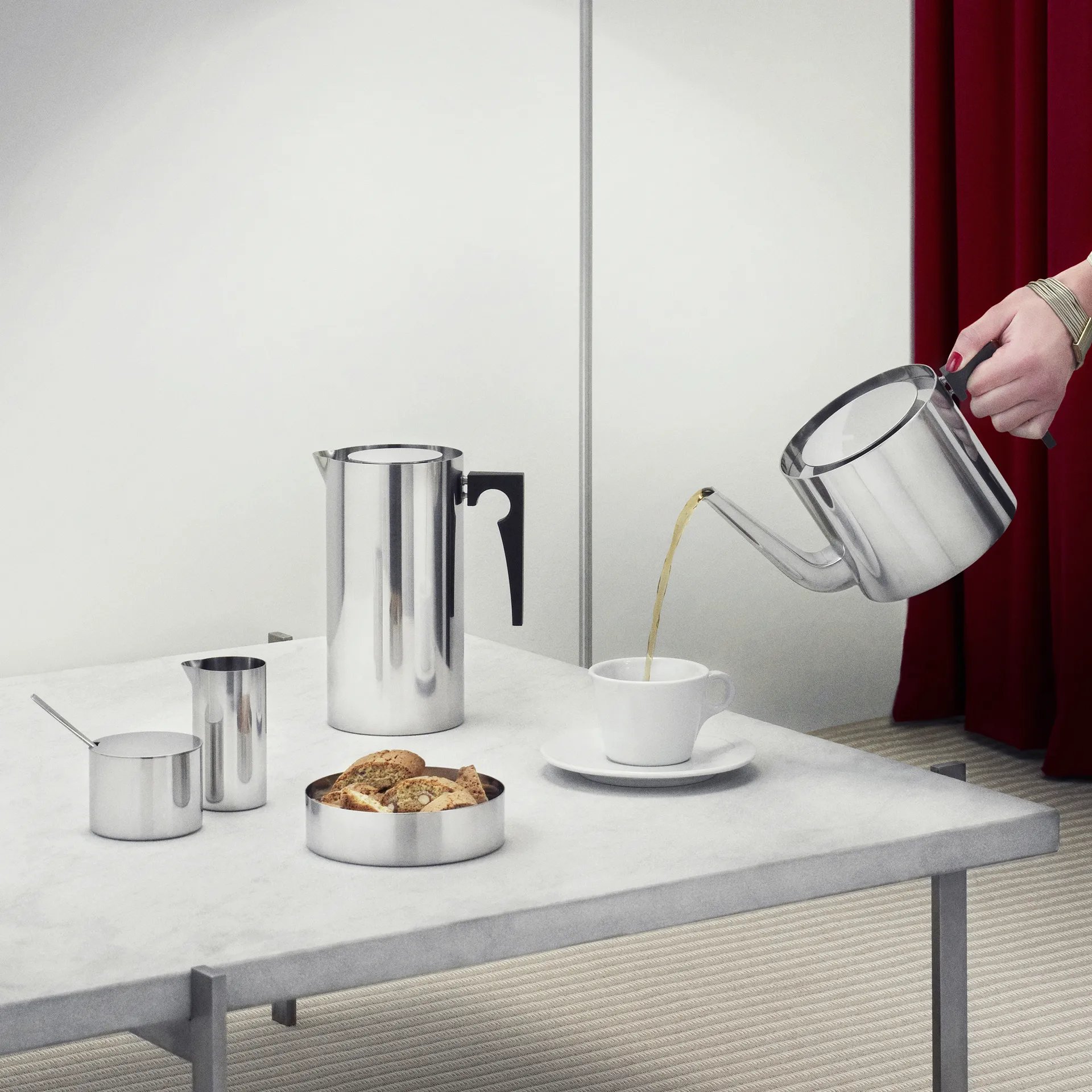 Pichet à crème AJ cylinda-line 15 cl, acier inoxydable Stelton