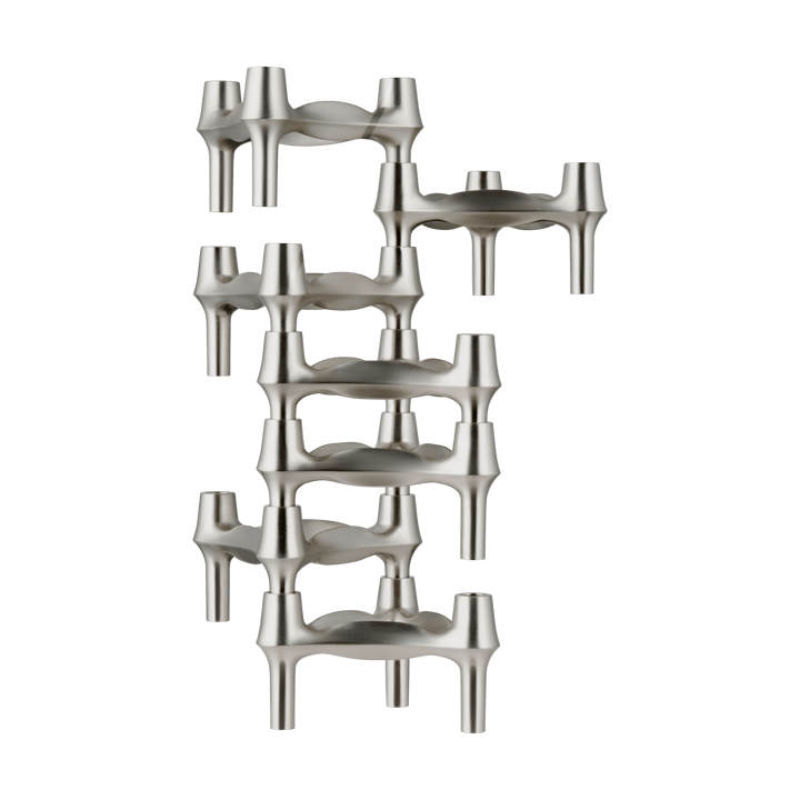 Bougeoir BMF STOFF, Chrome brossé STOFF