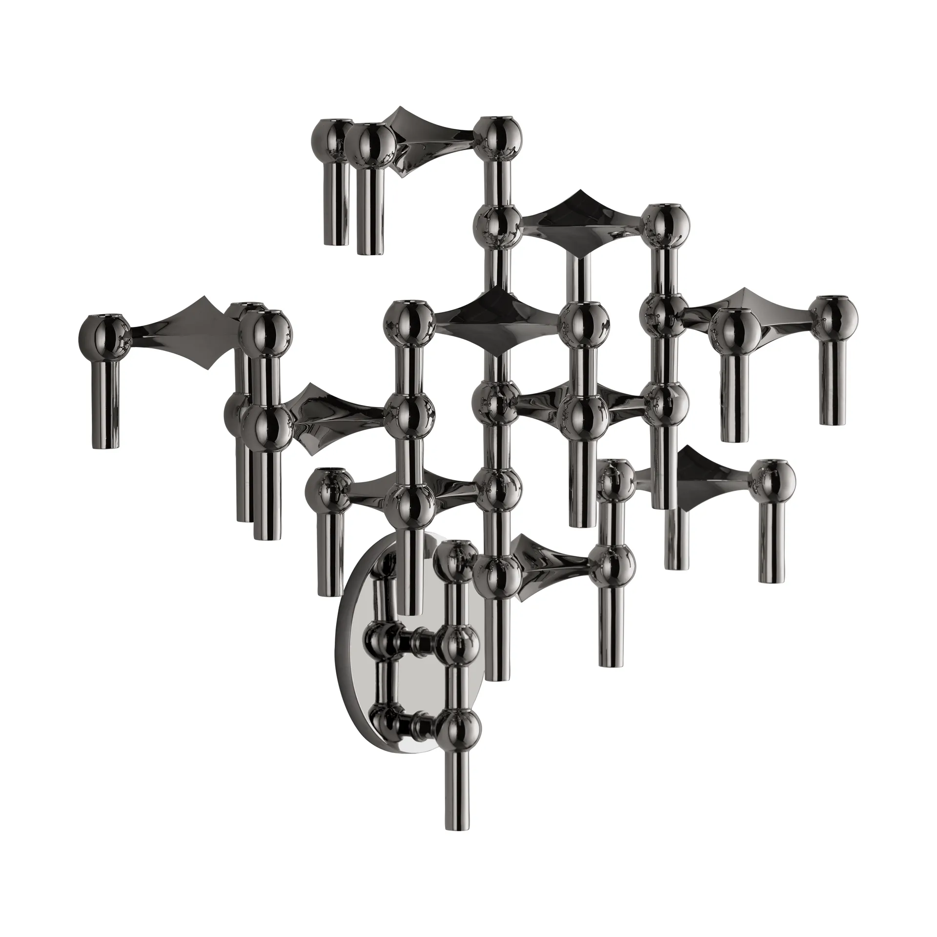 Bougeoir mural STOFF Nagel, Noir chrome STOFF