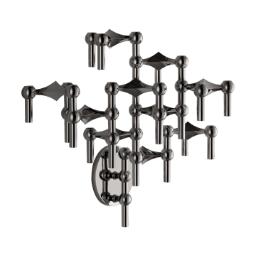 Bougeoir mural STOFF Nagel - Noir chrome - STOFF